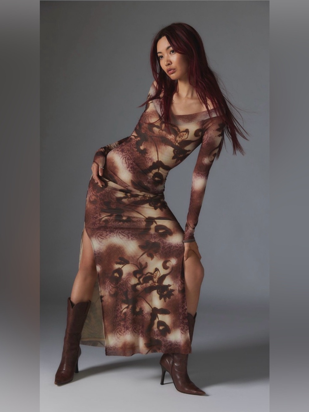 NWT Silence + Noise Dylan Off The Shoulder Maxi Dress